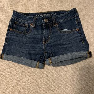 American Eagle dark wash jean shorts